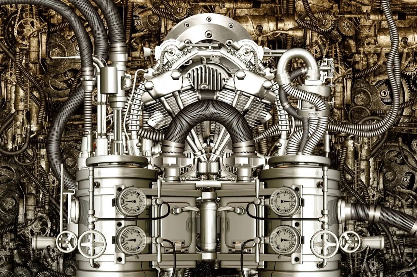 complex structure industrial motor