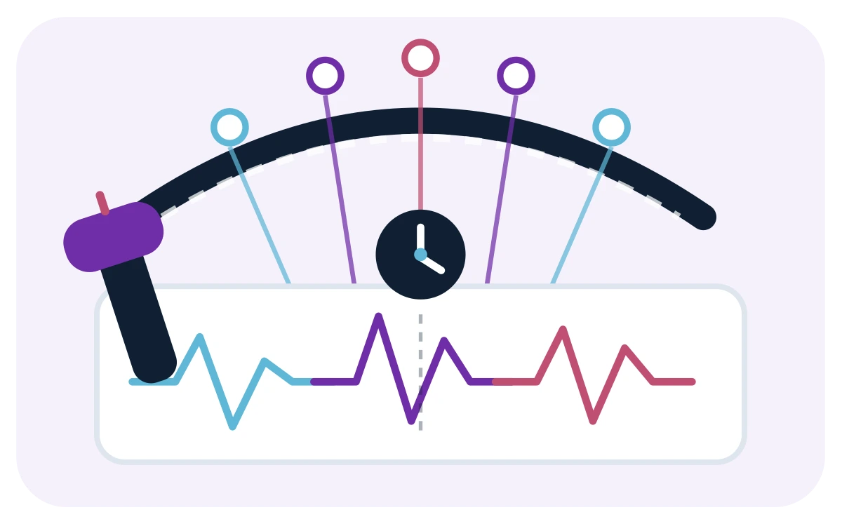 Multiple vault points synchronized to one controlled impact and waveform comparison